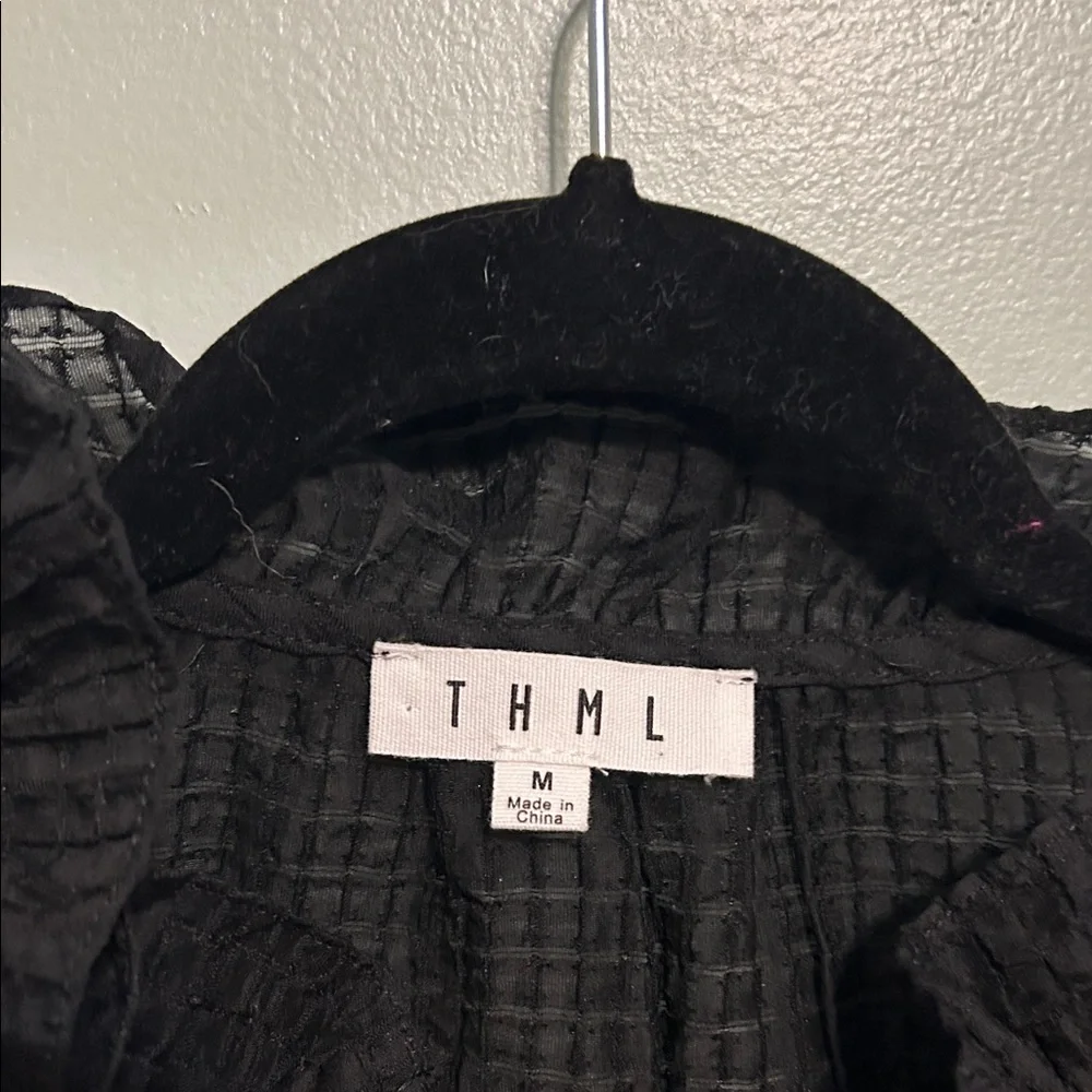 THML Black Blouse with Bright Floral & Bird Embroidery - Picture 5 of 5